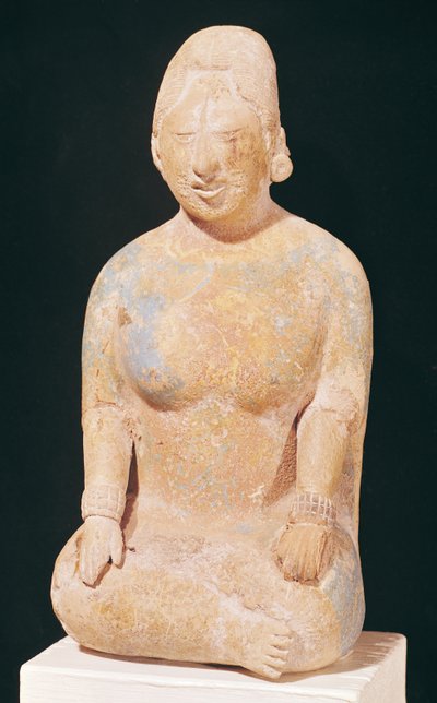Statue of a Seated Woman, from the Cemetery on the Isle of Jaina, Campeche State by Pre Columbian